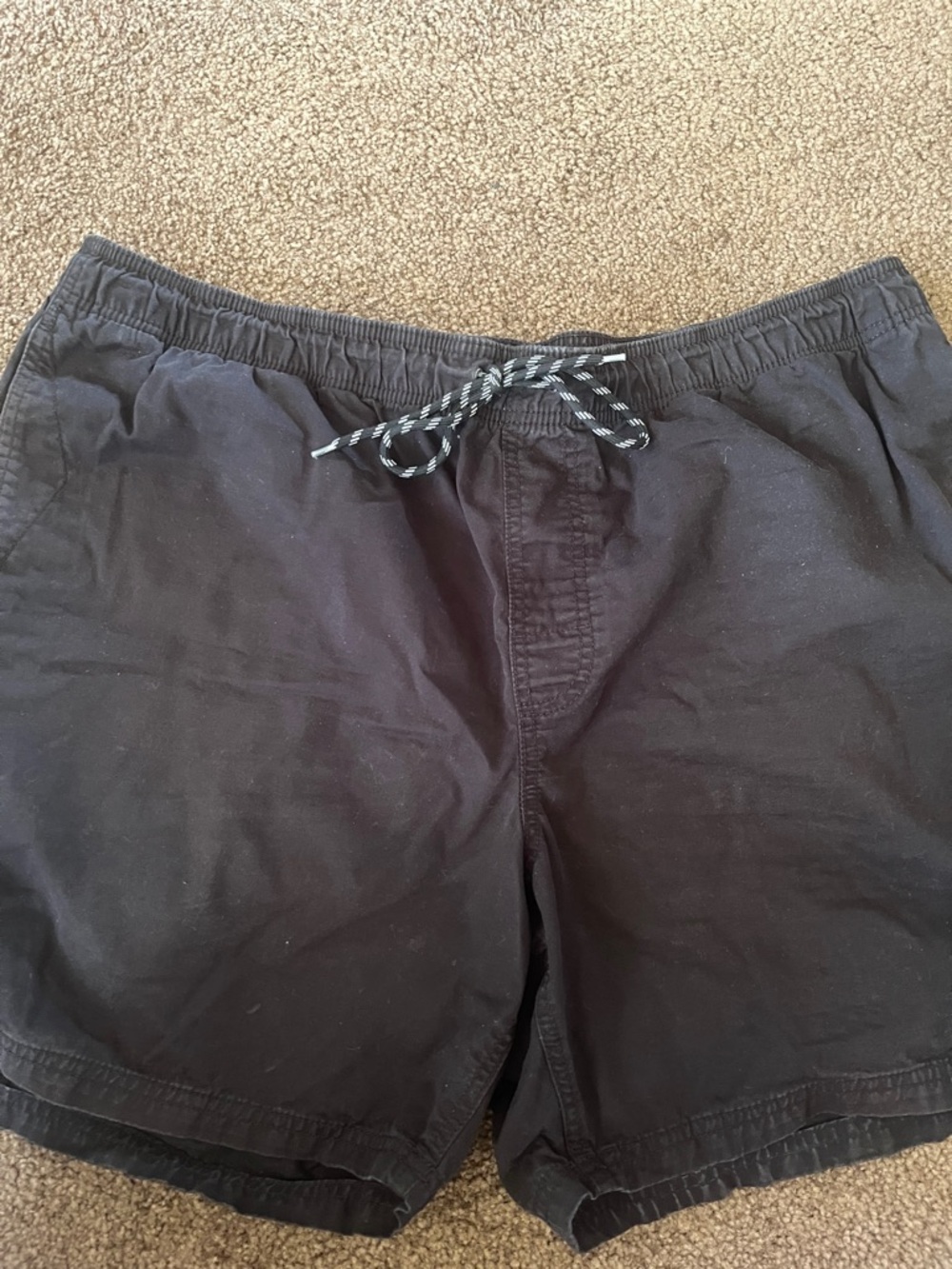 Amazon Essentials Black Shorts with Contrast Drawstring